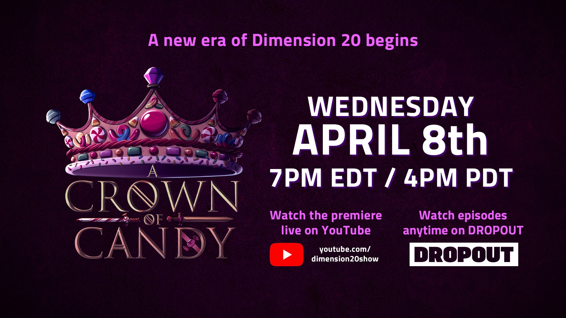 Oren Cohen interviews Brennan about Dimension 20: A Crown of Candy. This new season of D20 releases on April 8th and Oren interviews Brennan